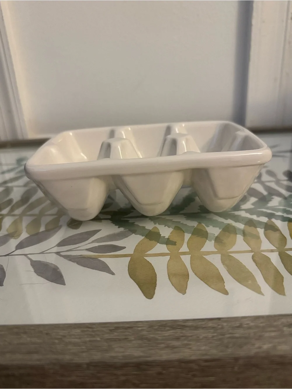 Williams-Sonoma Glossy White Ceramic Egg Holder